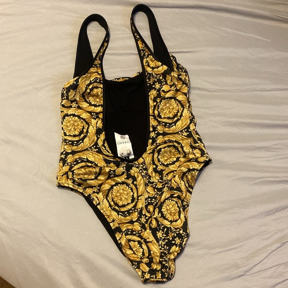 Versace Black and Gold Swimsuit - Picture 2 of 4